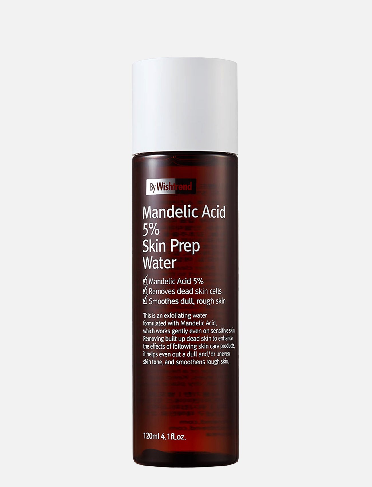 Das By Wishtrend Mandelic Acid 5% Skin Prep Water vor hellgrauem Hintergrund.