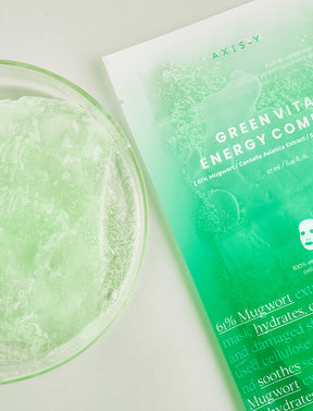 Ein Editorial der AXIS-Y 61% Mugwort Green Vital Energy Complex Sheet Mask