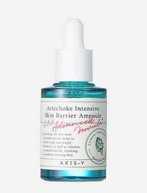 Die AXIS-Y Artichoke Intensive Skin Barrier Ampoule vor hellgrauem Hintergrund.